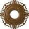 Ekena Millwork Orrington Medallion (Canopies up to 6 1/4"), 22"OD x 6 1/4"ID x 1 3/4"P, Smokey Topaz Crackle CM22ORSTC - alternate 1